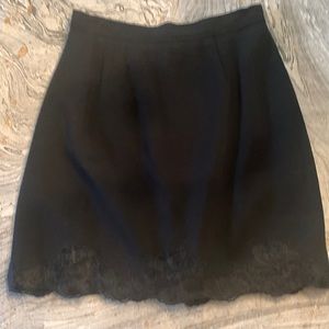 Gemma Kahng Vintage Wool Skirt with Mohair Lace, Fully Lined.